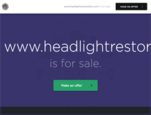 Tablet Screenshot of headlightrestoration.com